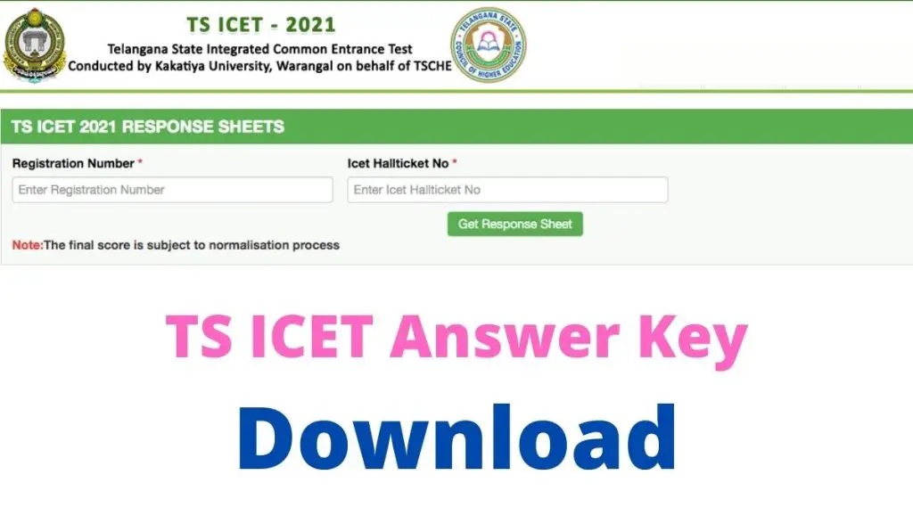 TS ICET Answer Key 2021 Download at icet.tsche.ac.in Response Sheet, Question Papers & Raise Objection