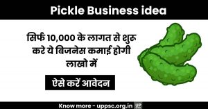 Pickle Business idea: सिर्फ 10,000 के लागत से शुरू करे ये बिजनेस, कमाई होगी लाखो में