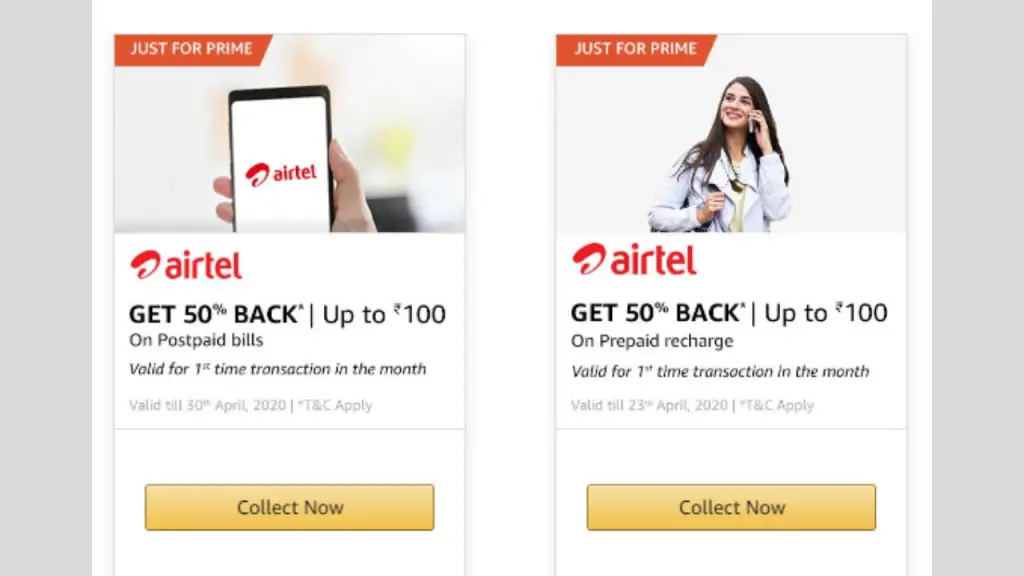 Amazon Pay- Airtel free recharge