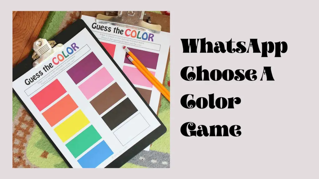 WhatsApp Choose A Color Game With Answers