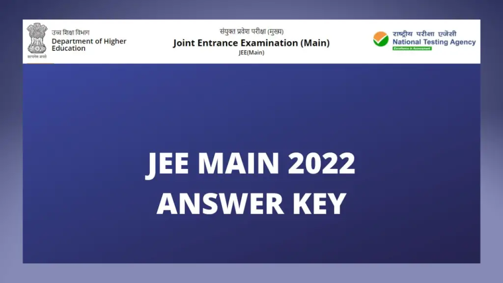 JEE Main Answer Key