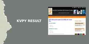 KVPY Result 2022 SA SX Rank List Cut Off, Selection Liste PDF