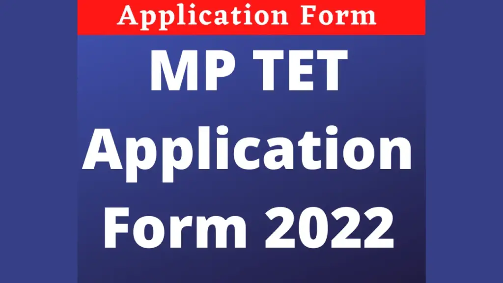 MP TET Application form