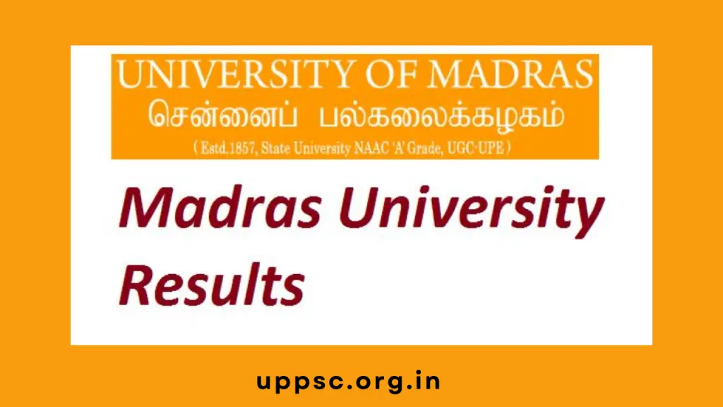 Madras University Result