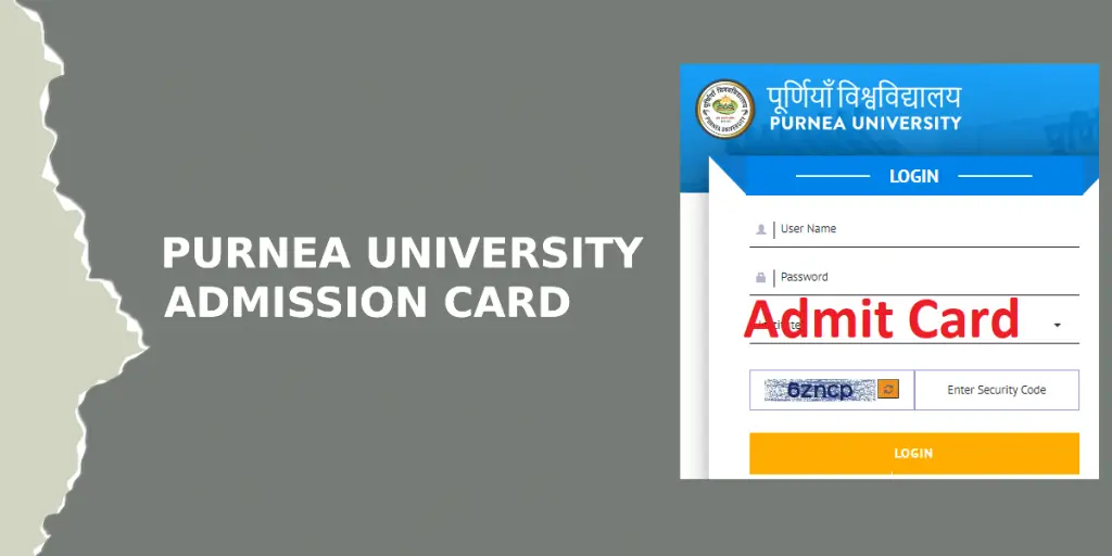Purnea University Admission Card