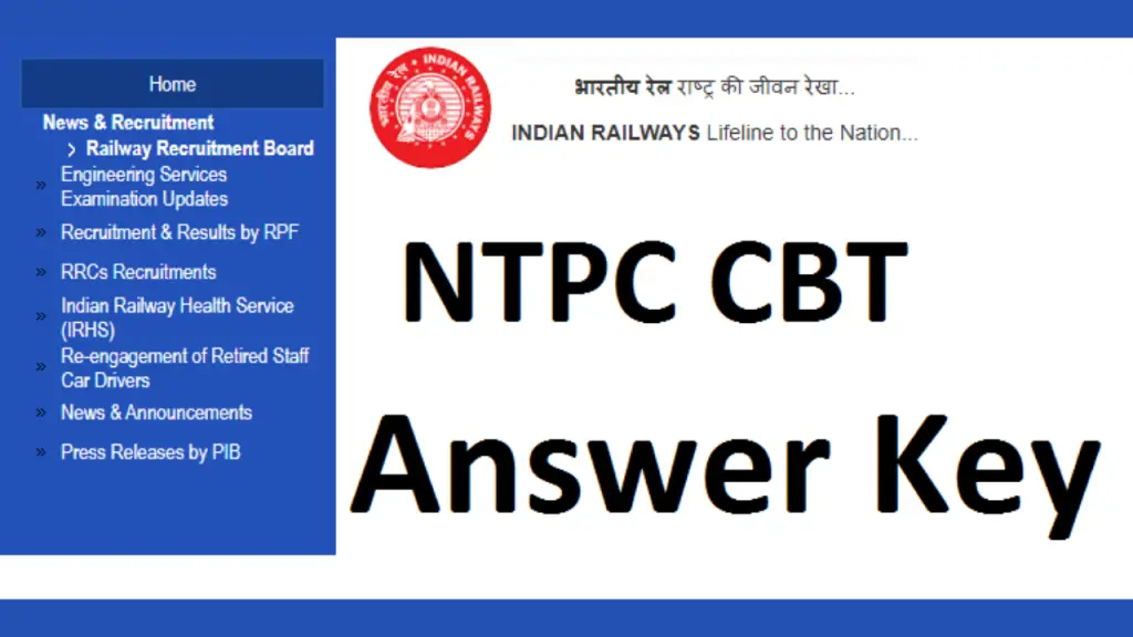 RRB NTPC Answer Key