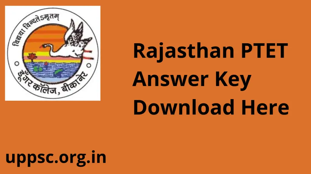 Download Rajasthan PTET Answer Key