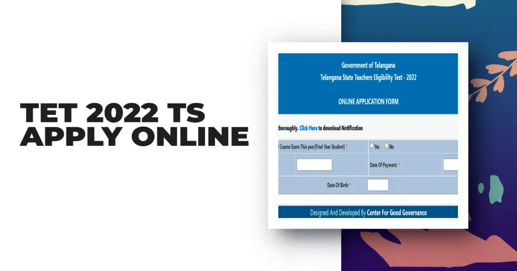 TET 2022 TS Apply Online