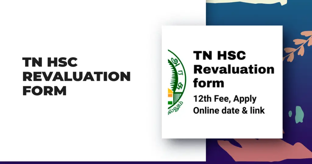 TN HSC Revaluation Form