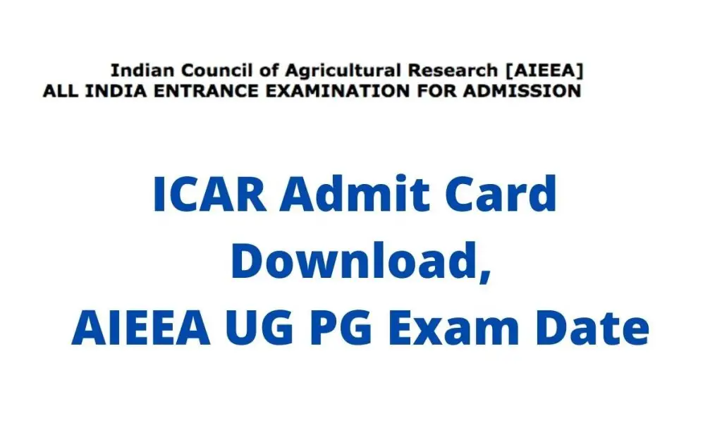 icar.nta.ac.in Admit Card 2022 Download Link 