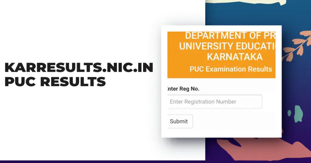 karresults.nic.in 2nd puc results