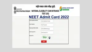 NEET UG Admit Card 2022-2023 at www.neet.nta.nic.in Download Link