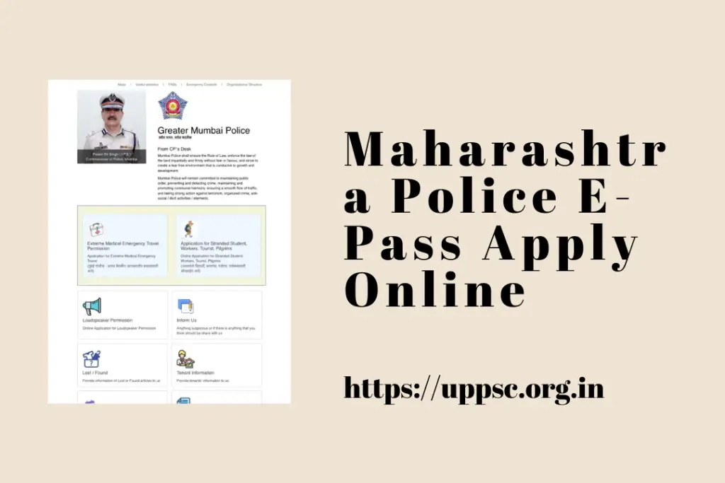 Maharashtra Police E-pass Apply Online