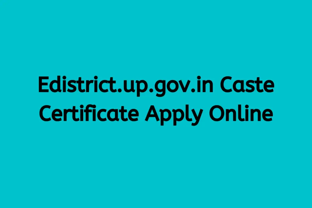 Caste Certificate Online 