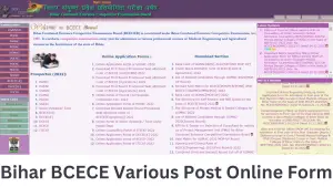 Bihar BCECE Various Post Online Form | बिहार BCECE भर्ती
