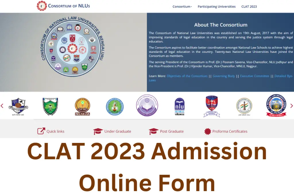 CLAT 2023 Admission Online Form