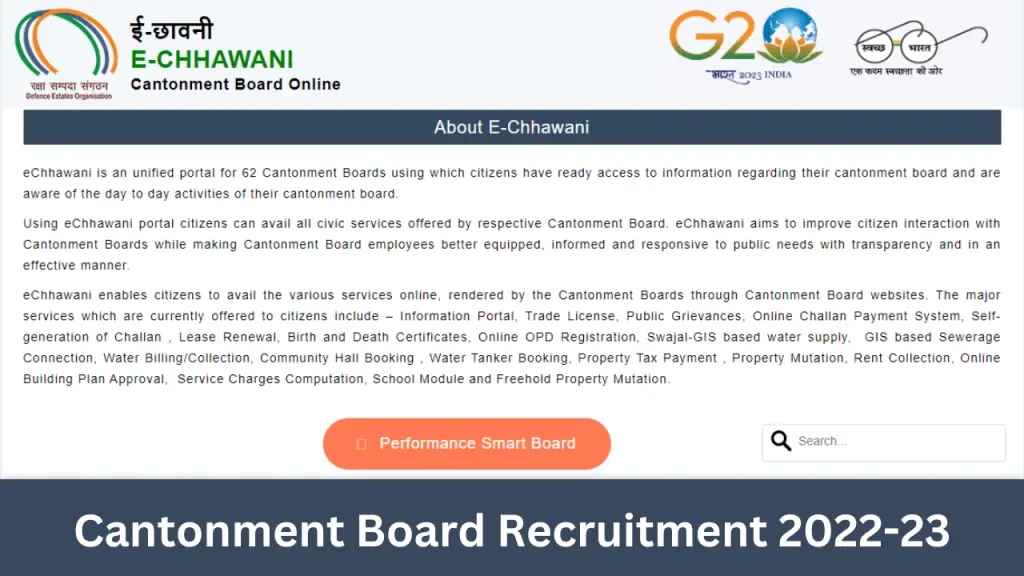 Cantonment Board Recruitment 2022-23