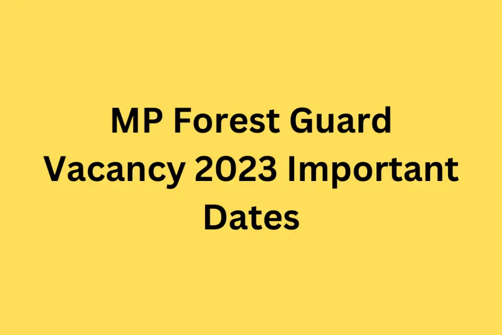 MP Forest Guard Online Form