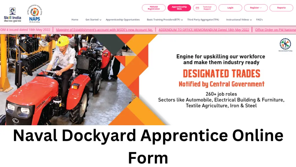 Naval Dockyard Apprentice Online Form