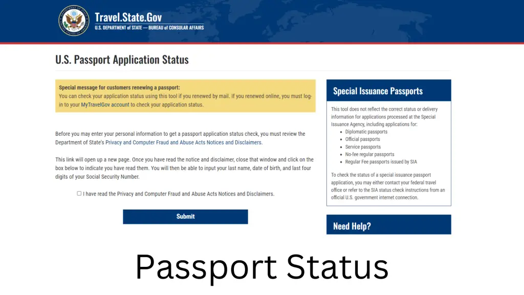 Passport Status
