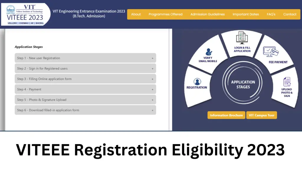 VITEEE Registration Eligibility 2023