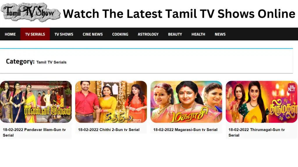 Tamilshow Net Login