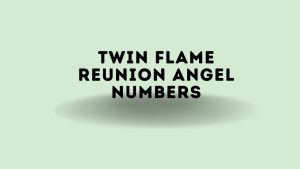Twin Flame Reunion Angel Numbers