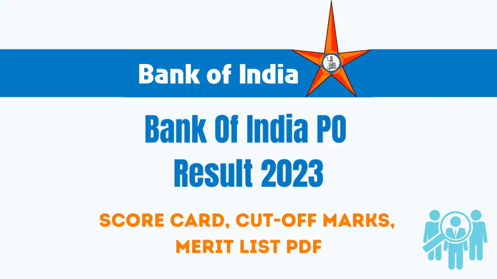 Bank Of India PO Result 2023