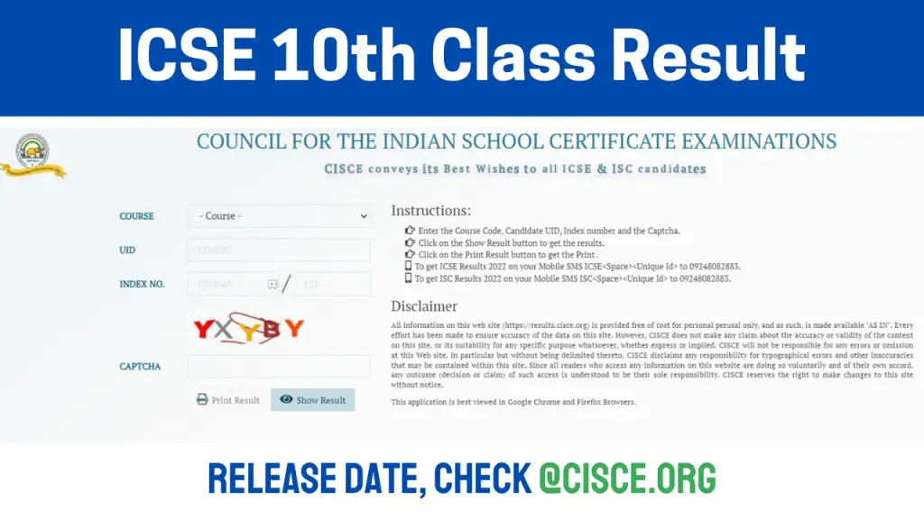 ICSE 10th Class Result 2023